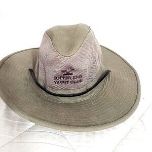 Dorfman Pacific Safari Mesh Sidewall Wide Brim Hat Bitter End Yacht Club Large